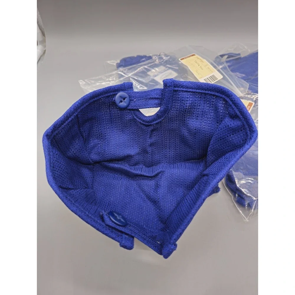 Longaberger Miniature 2004 Indigo Blue Solid Fabric Basket Liner 4pcs